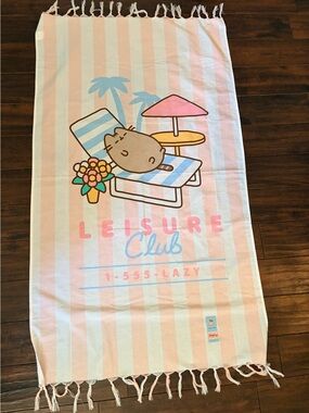Pusheen Summer 2026 Box Turkish Beach Towel, Kawaii, Cat Kitten, Cute Japanese
